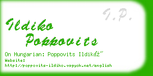ildiko poppovits business card